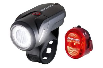 Sigma Aura 35 e Nugget II | Conjunto de luzes anti-salpicos para bicicleta | luzes dianteiras e traseiras recarregáveis