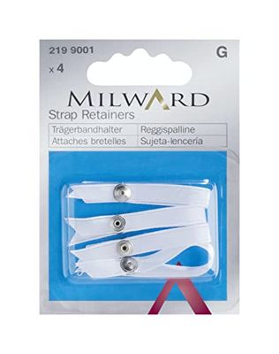 Milward Retenedores de Correa para Sujetador, Blanco, Talla única