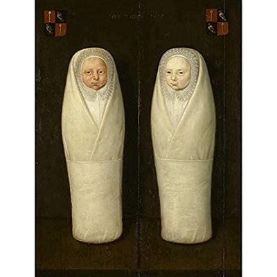 Artery8 Portrait Swaddled Twins Jacob And Aeltge Unframed Wall Art Print Poster Home Decor Premium