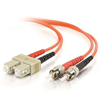 C2G 30m Fibre/Fiber Optic kabel voor Fast Ethernet, Fiber Channel, ATM en Gibabit Patch kabel ST/ST LSZH Duplex Multimode 50/125 Fibre kabel