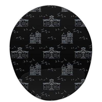 Bonamaison, Ergonomische muismat met polssteun, digitaal bedrukte muismat tegen schede problemen, antislip onderkant, voor kantoor en thuis, afmetingen: 20 x 23 cm