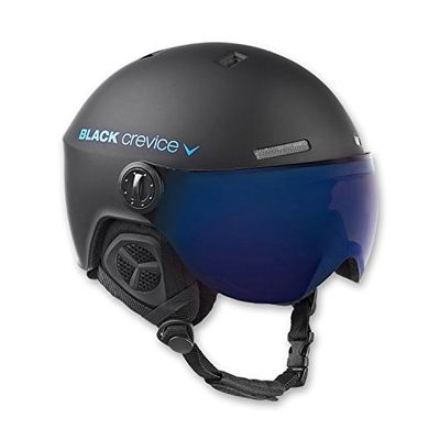 Black Crevice Skihelm Arlberg met 2 vizieren, zwart/blauw, S