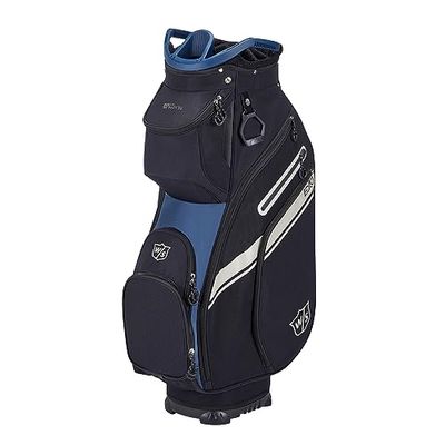 Wilson Staff Golf Bag, EXO II Cart Bag, Trolley Bag, For up to 14 Clubs, Black/Blue, 2.3 kg, WGB6650BU
