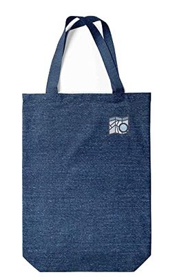 Green Fish Denim - Bolsa de transporte reutilizable para bebé, lavable, plegable, bolso de mano con asas, 22 x 26 cm