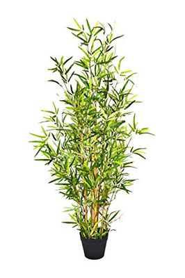 GreenBrokers Artificial Bamboo Tree in Pot, 130cm / 4ft