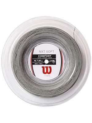 Wilson Bobina di Corda da Tennis NXT Soft 16, per Racchette da Tennis, Diametro 1.30 mm, 200 m, Argento, WR830520316