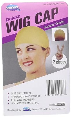 Dream Deluxe Wig Cap - Beige Nude (2 Piece), Beige Nude, 2 Pack