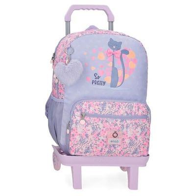 Enso So Pretty schoolrugzak met trolley, meerkleurig, 32 x 42 x 15 cm, polyester, Meerkleurig, 32x42x15 cms, schoolrugzak met trolley