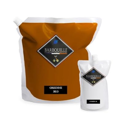 BARBOUILLE - Bar-Résine Gredine - Résine Epoxy Bi-Composants - Effet Brillant - Peinture Mur, Plafond, Boiserie, Carrelage & Métal - Lessivable - COV A+ - Fabriquée En France - 2,5 L