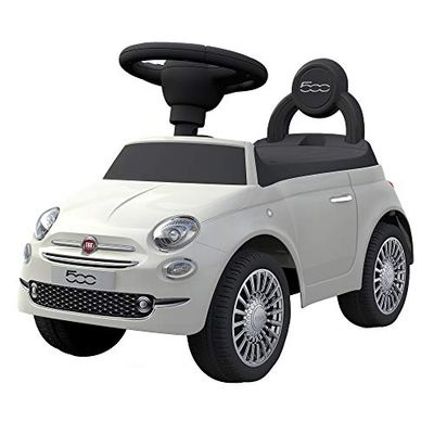 TURBO CHALLENGE - Fiat 500 - Loopwagen - 119091 - Vrijloopwielen - Wit - Max 25 kg - Plastic - Batterijen niet inbegrepen - Kinder speelgoed - Cadeau - Vanaf 12 maanden