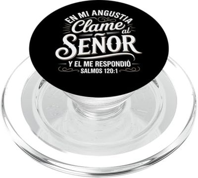 Él me respondió – Diseño de las Escrituras del Salmo en Español PopSockets PopGrip para MagSafe