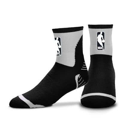 For Bare Feet NBA Logoman Surge Quarter strumpor för män, svart, stor, svart, Large