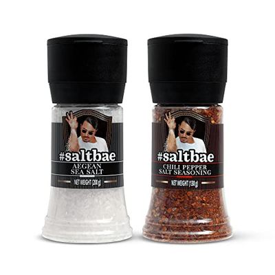 SaltBae® Duet Sól Przyprawy - 2 szt. wysokiej jakości przyprawy solne dla każdego kucharza domowego lub mistrza grilla - idealne jako prezenty na imprezy BBQ