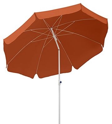 Schneider 680-05 paraply Ibiza ca 200 cm Ø, 8 delar, rund, terrakotta, 200 x 200 x 215 cm