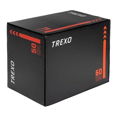 TREXO TRX-PB08 Cajon Pliometrico, Unisex-Adult, Negro, 8 KG
