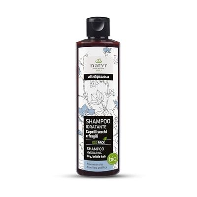 NATYR - Altromercato - Shampoo idratante- capelli secchi e fragili- Aloe Vera e Riso - Shampoo Naturale Biologico - 250 ml - bio