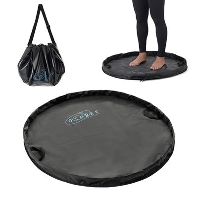Osprey Wetsuit Changing Mat, Waterproof Outdoor Surfing Changing Bag, Folding and Water Resistant, Travel Bag, One Size, Black