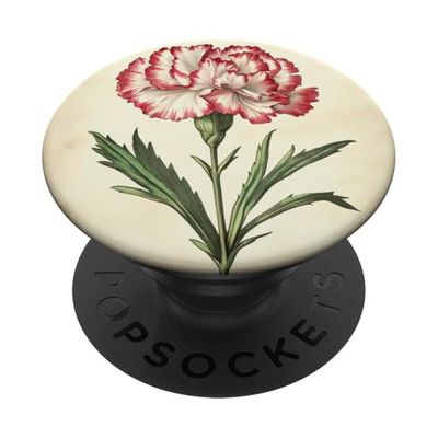 Clavel Floral Vintage Ilustración Científica Flor PopSockets PopGrip Adhesivo