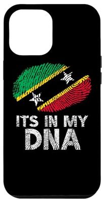 È nel mio DNA impronte digitali di Saint Kitts e Nevis Flag Custodia per iPhone 12 Pro Max