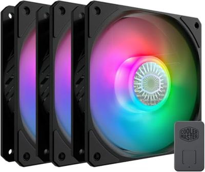 Cooler Master SickleFlow 120 V2 ARGB 3N1 Pack - Controller Incluso, Compatibile con Scheda Madre, Pale Traslucide Air Balance, 62 CFM, 2,5 mm H2O, 8-27 dB
