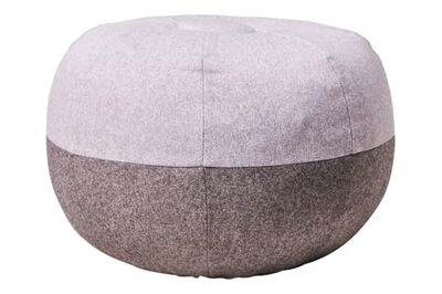 OBERON - GREY DOUBLE COLOUR POUF