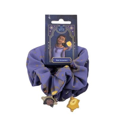 Elastico per capelli di Wish - Colore viola - Realizzato con materiali resistenti - Clip con faccia di Asha e Stella - Prodotto originale progettato in Spagna