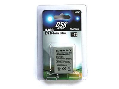 Silverht 40531 – Batteria per fotocamere portafoto per LI80B Olympus da 800 mAh, colore: bianco