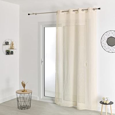 HomeMaison.com Visillo de fantasía Tejida, Oro – 140 x 240 cm