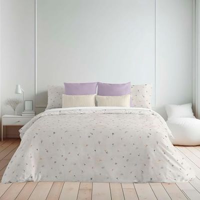 BELUM | Funda nórdica para Cama de 135/140 (220x220 cm) | Tejido: 100% algodón orgánico. 175 Hilos. Certificado Oeko-Tex | Modelo: Orewa