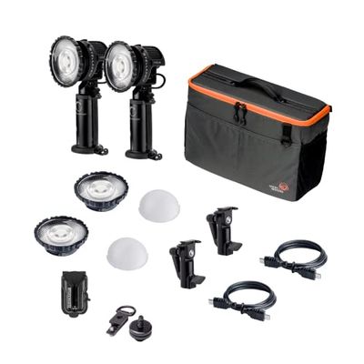 StellaPro Reflex S LED hybrid kontinuerlig blixt LED-belysningssats med 2 lampor