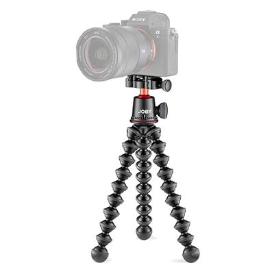 JOBY Kit GorillaPod 3K Pro, Trépied Flexible Professionnel en Aluminium avec Rotule Ball et Plateau Rapide, pour Appareil Photo Hybride Premium, Charge Max. 3 kg, Fabriqué en Italie - J91566-BWW