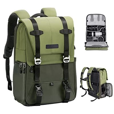 K&F Concept 20L Camera Backpack, Camera bags for photographers Large Capacity Camera Case with Raincover 15.6 Inch Laptop Compartment Photography Backpack