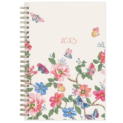 BLUE SKY 2023 Weekly and Monthly Planner, January - December, 5" x 8", Frosted Cover, Wirebound, Fly By (140196)