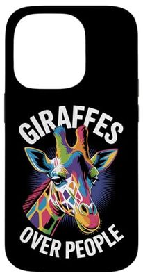 Funny Colorful Art Giraffe Case for iPhone 14 Pro