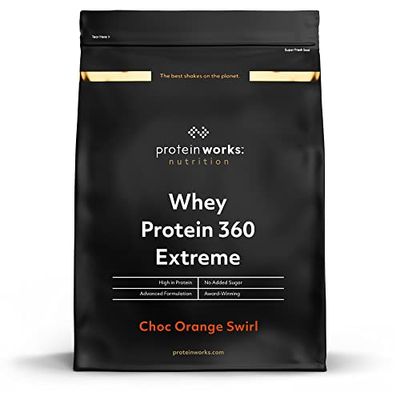 Protein Works - Protéine Whey 360 Extrême | Premium Whey Shake | Apport protéinés | Protéines haut de gamme | 17 Servings | Tourbillon Chocolat-Orange | 600g