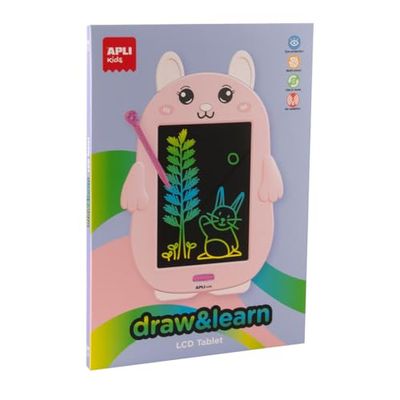 APLI Kids 19958 - Lavagna LCD a forma di animale divertente ultraleggera per disegnare e cancellare molto facilmente senza bisogno di carta