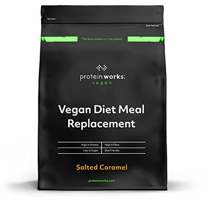 Comida Vegana Completa | Caramelo Salado | 100% Origen Vegetal | Asequible, Saludable, Rápido | Batido Sustitutivo de Comidas | THE PROTEIN WORKS | 500g