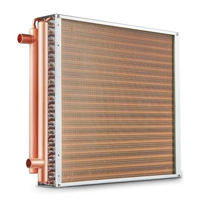 VEVOR Warmtewisselaar van water naar lucht, 20 "x 20" met 3-rij 3/8" koperen poorten, 242 aluminium vinnen warmtewisselaar voor houtovens buiten, woonverwarming en koeling, en geforceerde