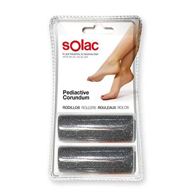 Solac Pedicare BE1002 - AD3503 - Lima per calli e duroni, 2 rulli in corindone