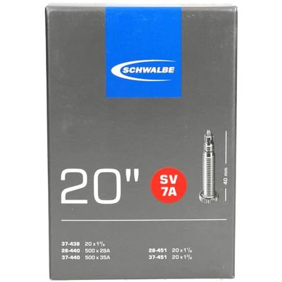 Schwalbe STUSV7A Binnenband - Zwart, 20 x 1 1/8-1 3/8 Inch