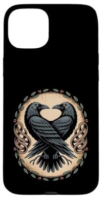 Norse Mythology Ravens - Huginn & Muninn Celtic Knotwork Case for iPhone 15 Plus