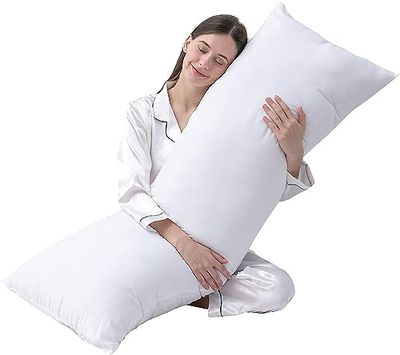 DOWNCOOL Memory Fiber Filling Body Pillow Insert- Breathable Bed Full Pillow for Long Side Sleeper Without Cover- 20 x 54 inch