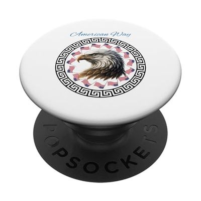 American Way Eagle Flying Patriotic PopSockets PopGrip Adhesivo