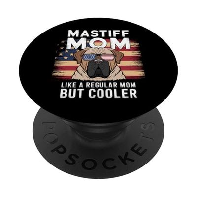 Mastiff Mom - Divertido diseño de perro para el día de la madre PopSockets PopGrip Adhesivo