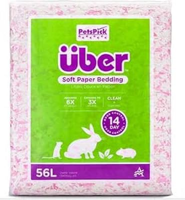 Über - Soft Paper Bedding 56l Pink/White - (45064)