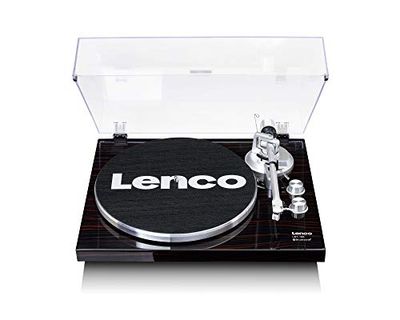 Lenco LBT-188 Tocadiscos Bluetooth - admite Salidas de RCA y USB - 2 velocidades 33 RPM y 45 RPM - preamplificador - carcasa de MDF - transmisión por correa - nogal