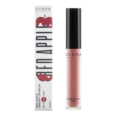 GYADA COSMETICS, Red Apple Creamy Lip Balm SPF15-05 Red Delicious, Tonalità Rosso Rubino Neutro, Balsamo Labbra Colorato con SPF15, Protegge da Raggi UVA e UVB, Nutriente e Rimpolpante, 7.4 ml