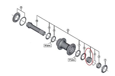 SHIMANO KONUS RECHTS HB-M618 Y-24606000
