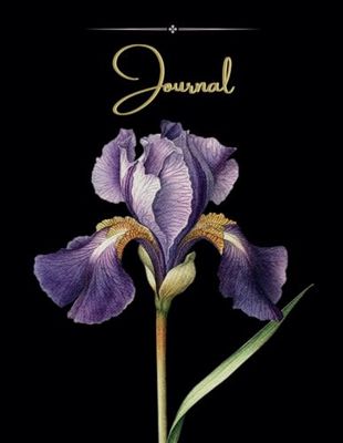 Journal: Vintage Flower Notebook with Botanical Design—Iris Purple—Ideal for Writing, Drawing, and Daily Notes