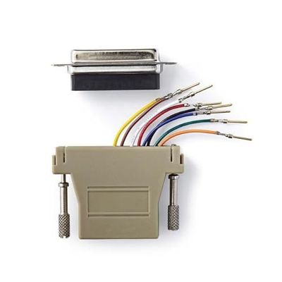 Nedis Seriële Adapter | Adapter | D-SUB 25-pins Vrouwelijk | RJ45 Socket | Vernikkeld | Ivoor | Box
